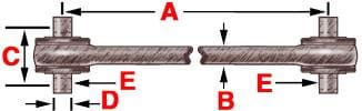 TMR621-Rigid Torque Rod (Bushed), (product_type), (product_vendor) - Nick's Truck Parts