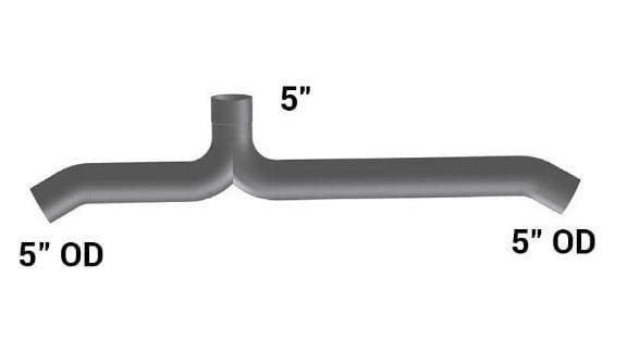 WS-3438-5in. 4-Bend ID/OD/OD Y-Pipe ALZ, (product_type), (product_vendor) - Nick's Truck Parts