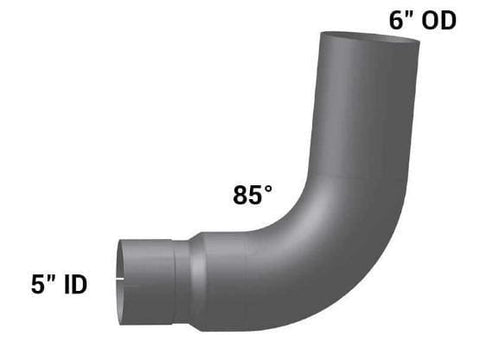 WS6-3440C-Elbow,6in. 85 Deg OD/R5in.ID Chrome, (product_type), (product_vendor) - Nick's Truck Parts